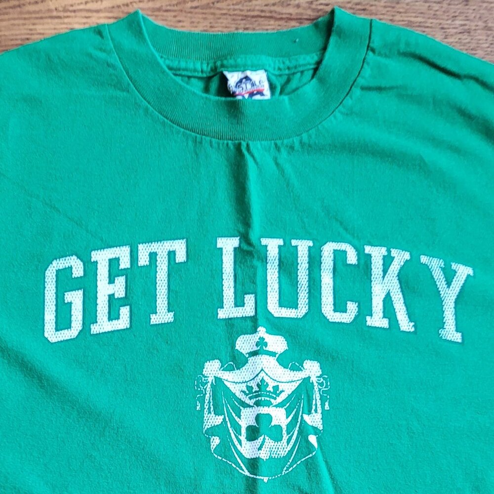 Get Lucky St. Patrick's Day Tee Shirt Green Large St. Patty Saint